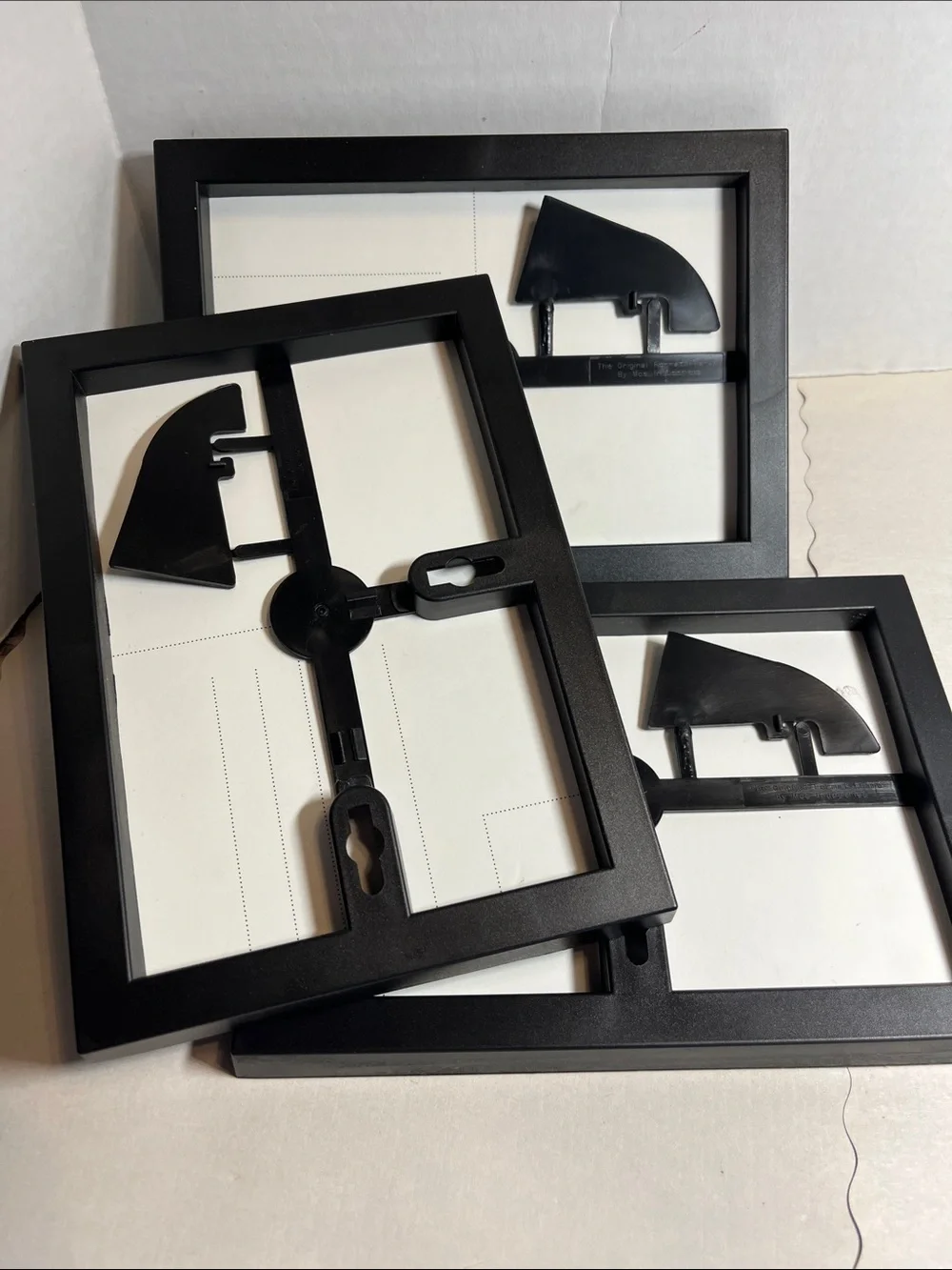 Black Botanical framed art Set - White Illustration